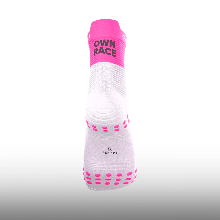 Compressport Pro Racing Socks V4.0 Run High Your Race Neon Pink