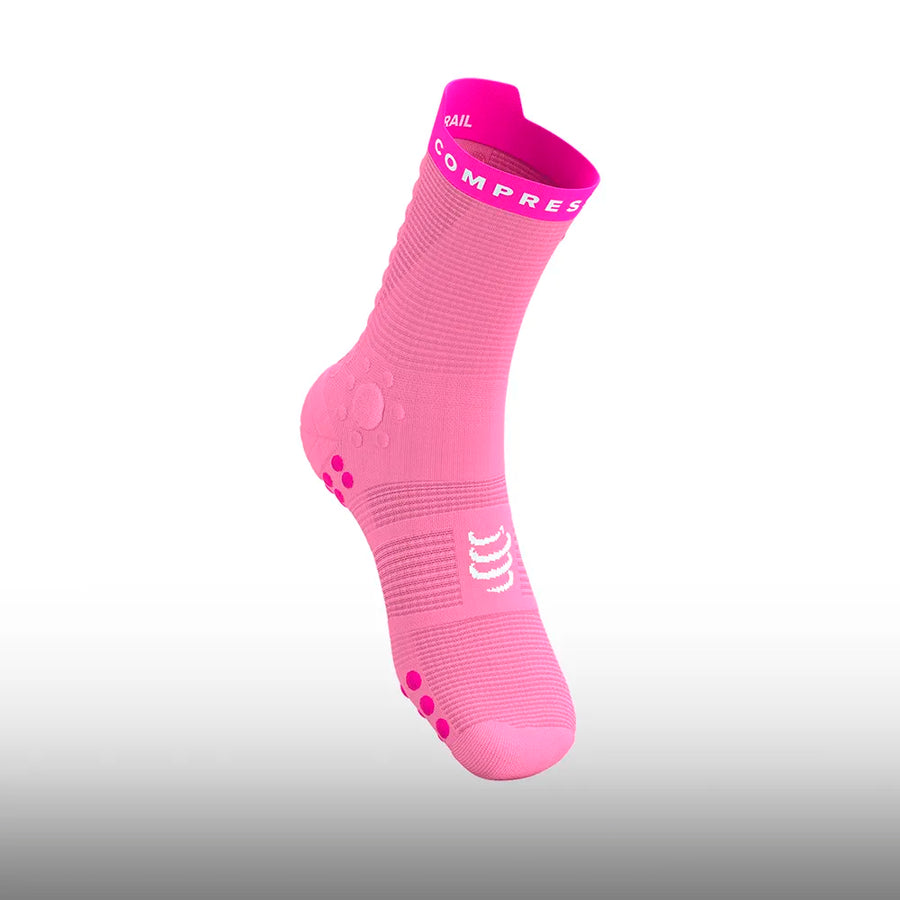 Compressport Pro Racing Socks V4.0 Trail Begonia Neon Pink