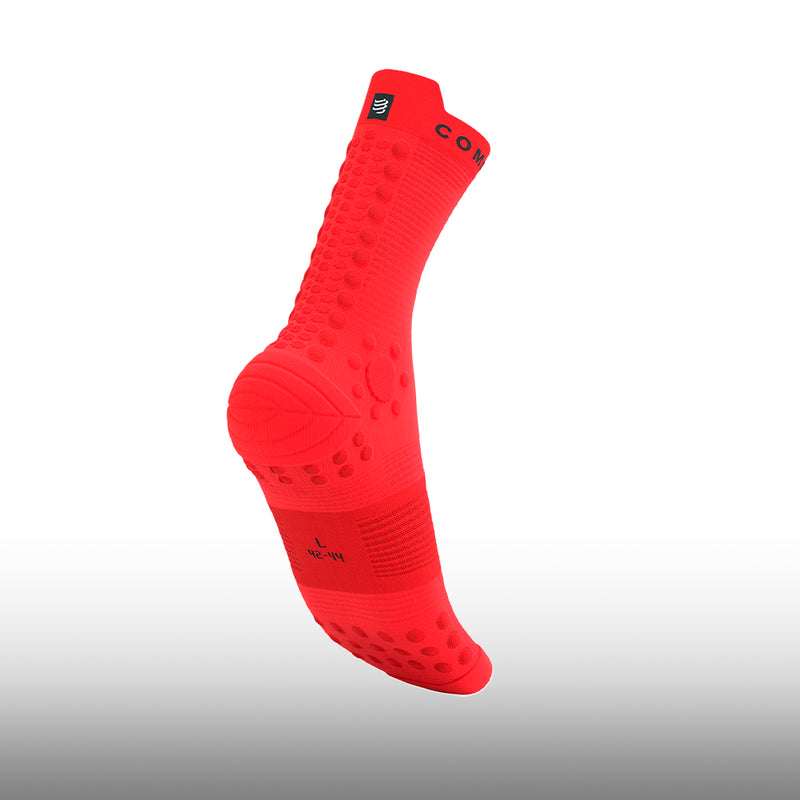 Compressport Pro Racing Socks V4.0 Trail Fluo Red Black