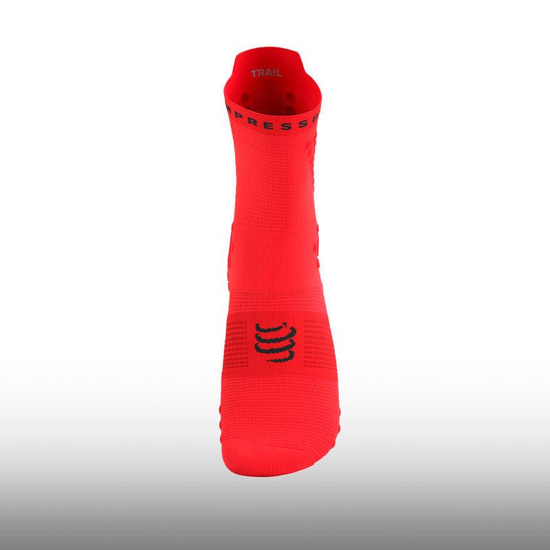 Compressport Pro Racing Socks V4.0 Trail Fluo Red Black