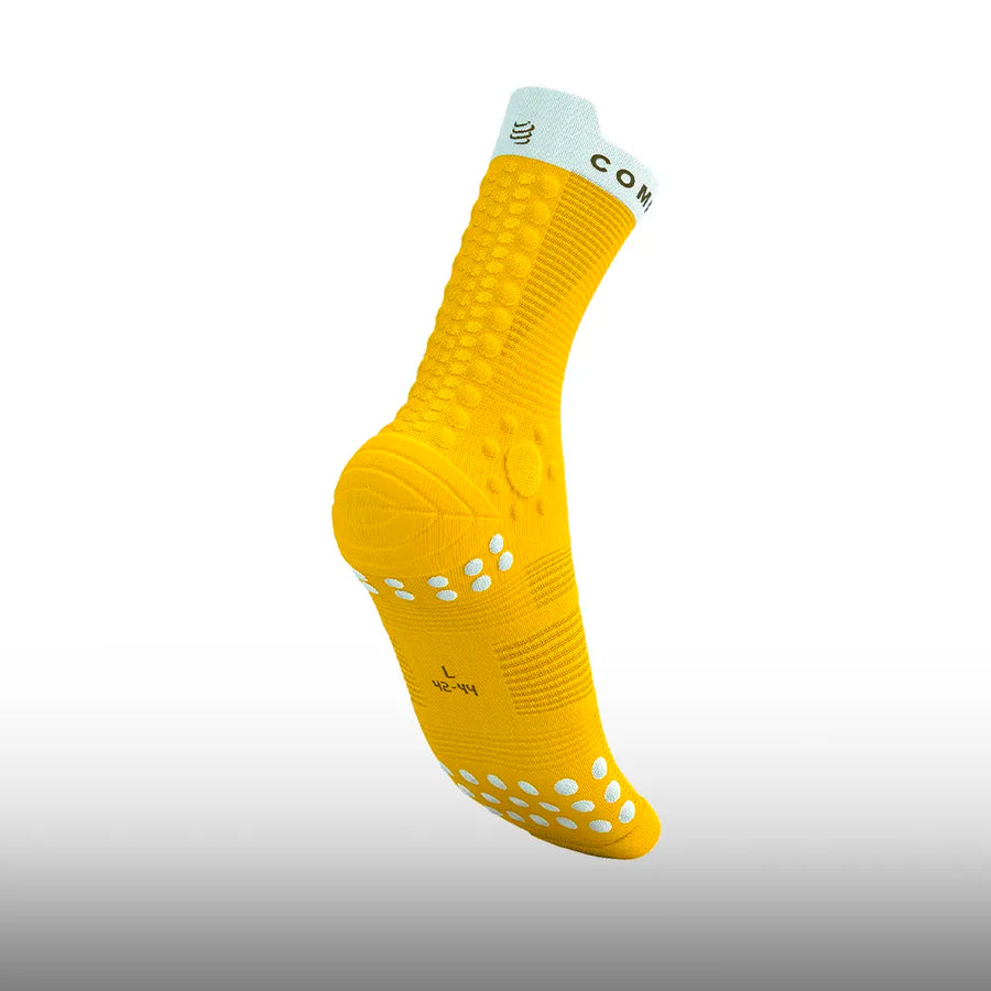 Compressport Pro Racing Socks V4.0 Trail Lemon White