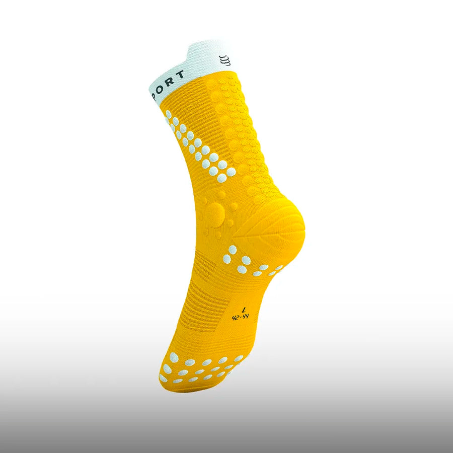 Compressport Pro Racing Socks V4.0 Trail Lemon White