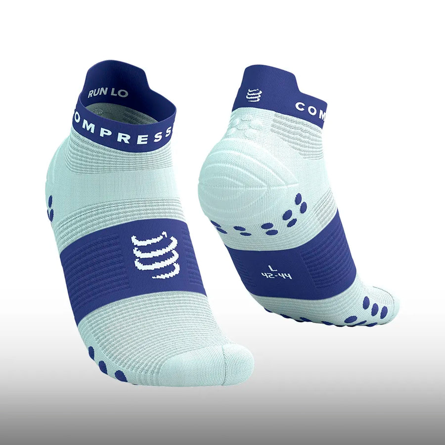 Compressport Pro Racing Socks V4.0 Ultralight Run Low Star White Orient Blue