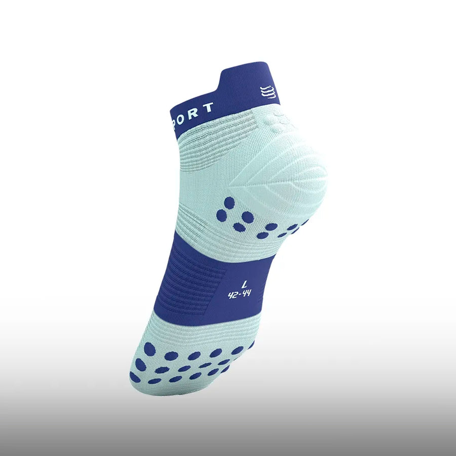 Compressport Pro Racing Socks V4.0 Ultralight Run Low Star White Orient Blue