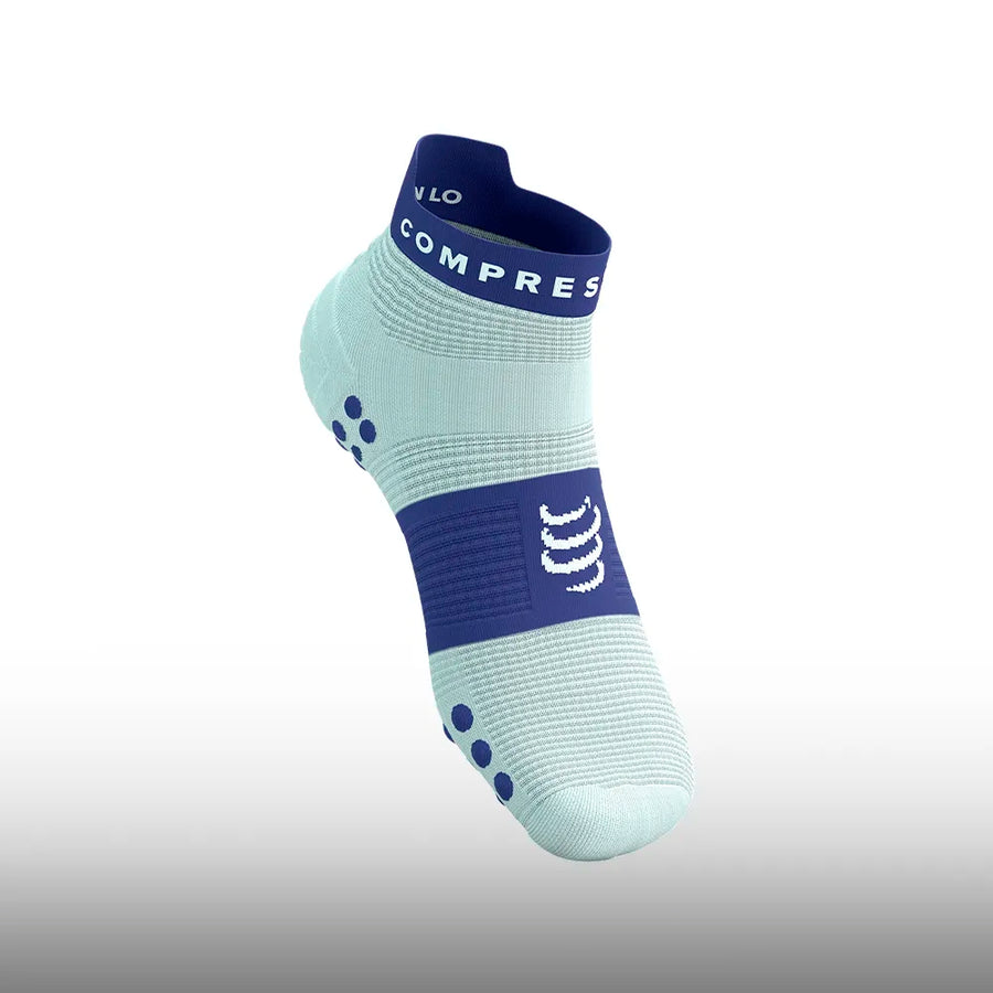 Compressport Pro Racing Socks V4.0 Ultralight Run Low Star White Orient Blue