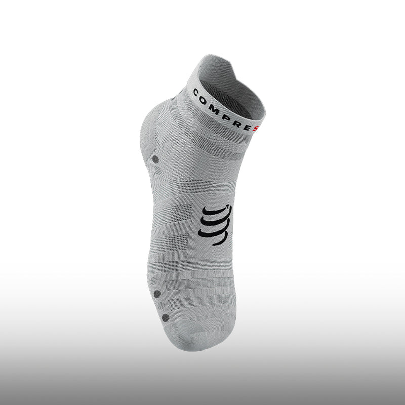 Compressport Pro Racing Socks V4.0 Ultralight Run Low White Alloy