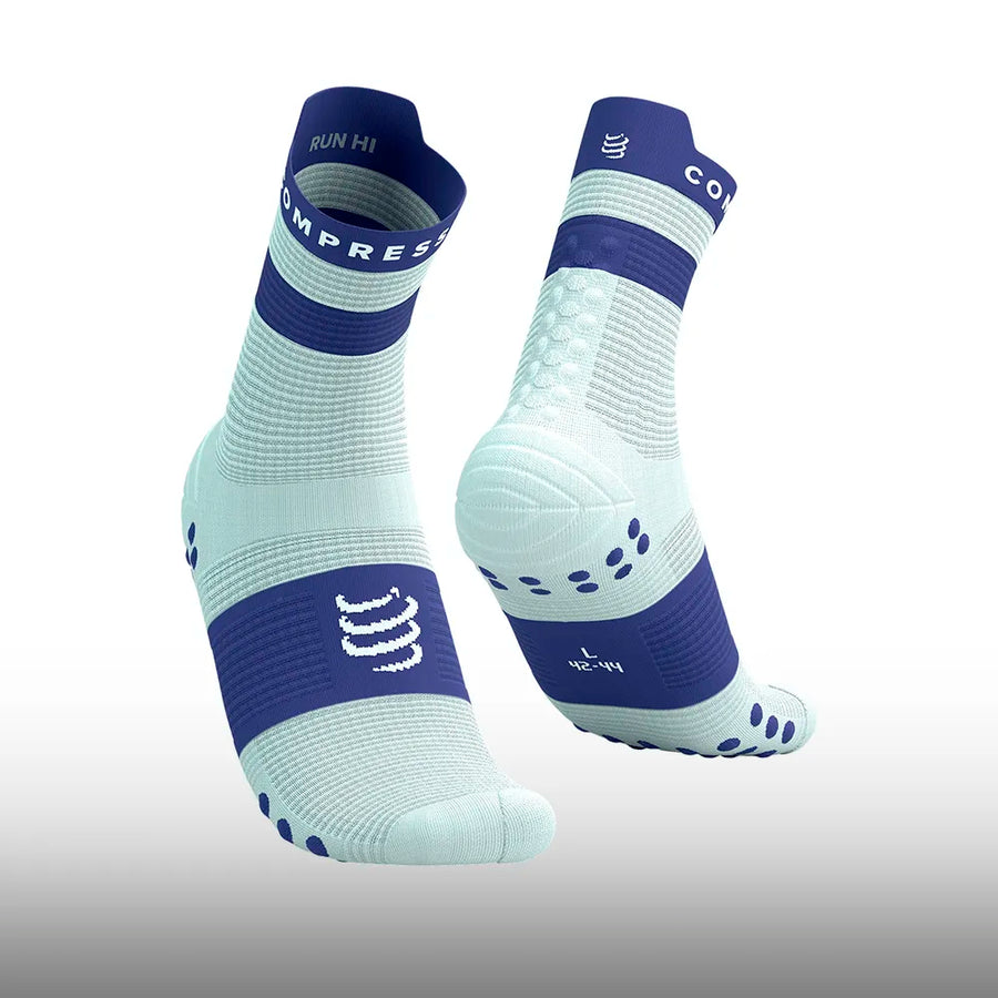 Compressport Pro Racing Socks v4.0 Run High Star White Orient Blue