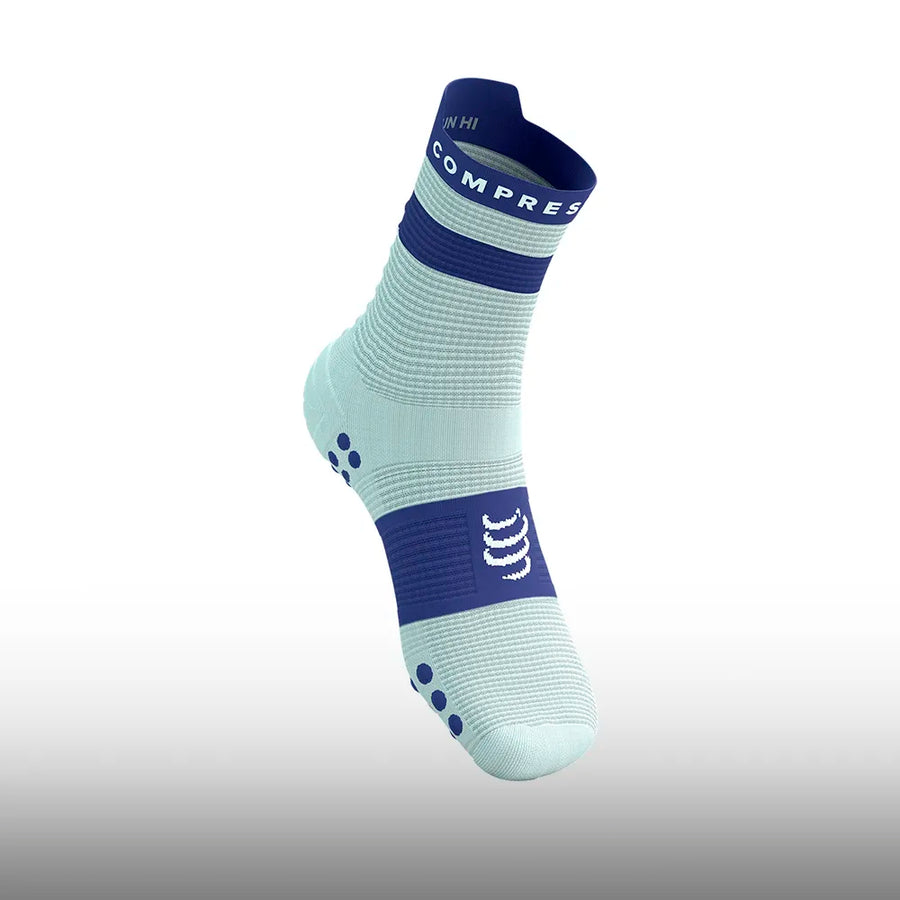Compressport Pro Racing Socks v4.0 Run High Star White Orient Blue