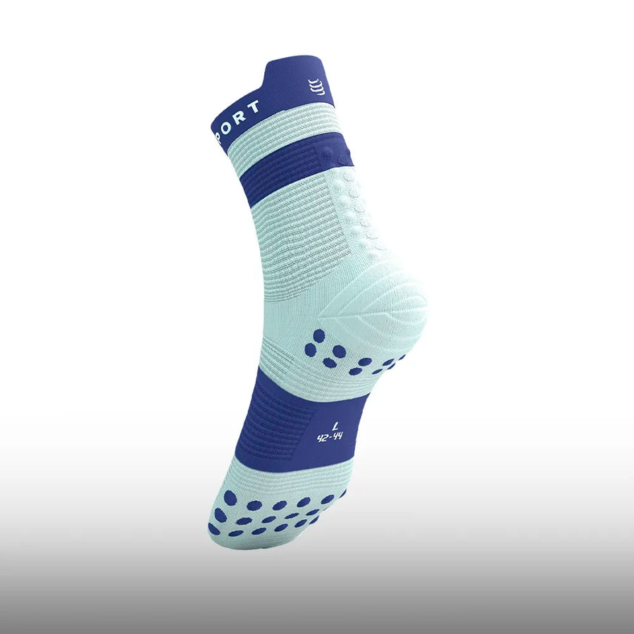 Compressport Pro Racing Socks v4.0 Run High Star White Orient Blue