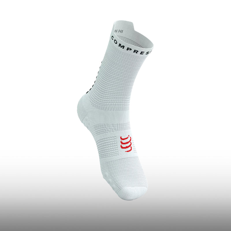 Compressport Pro Racing Socks v4.0 Run High White Black
