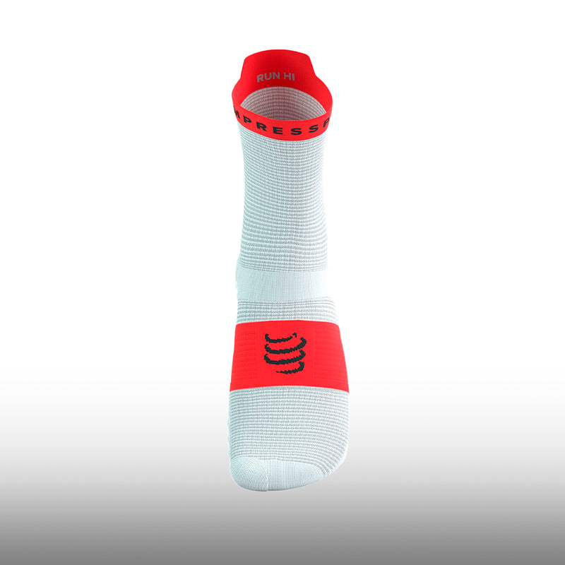 Compressport Pro Racing Socks v4.0 Run High White Fluo Red
