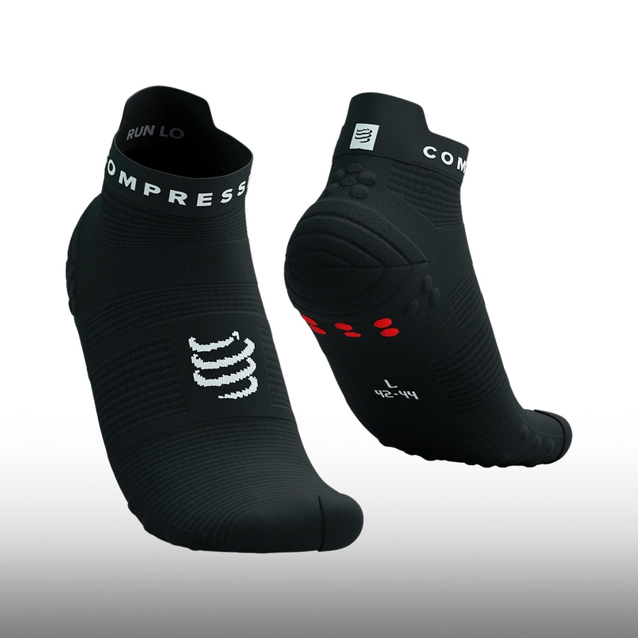 Compressport Pro Racing Socks v4.0 Run Low Black White