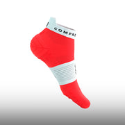 Compressport  Pro Racing Socks v4.0 Run Low Fluo Red White