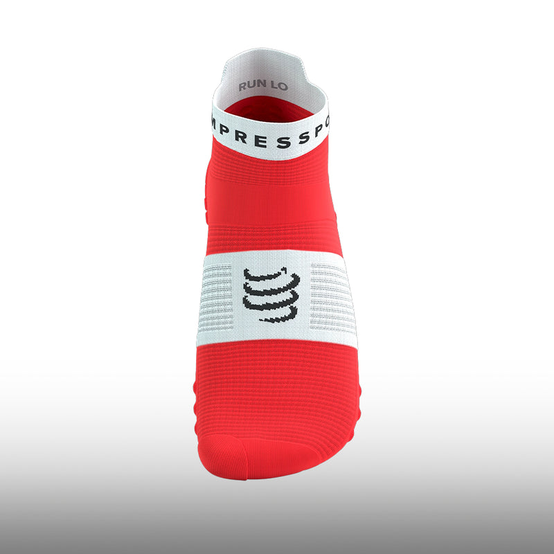Compressport  Pro Racing Socks v4.0 Run Low Fluo Red White
