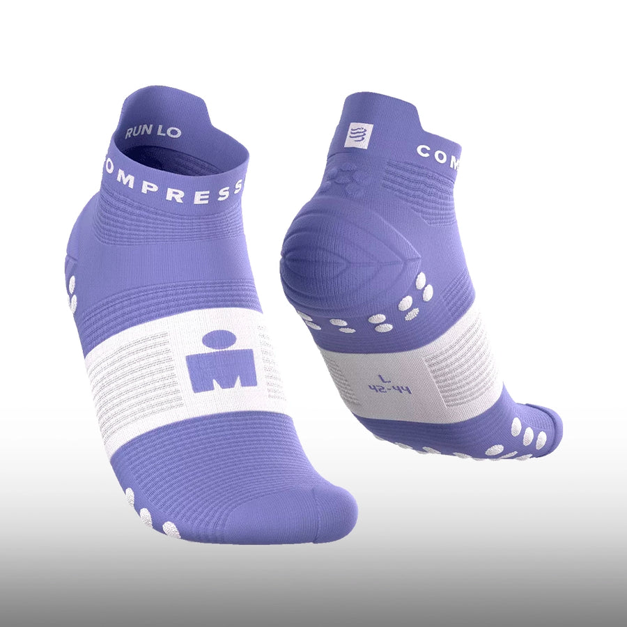 Compressport Pro Racing Socks v4.0 Run Low Ironman 2026 Jacaranda White