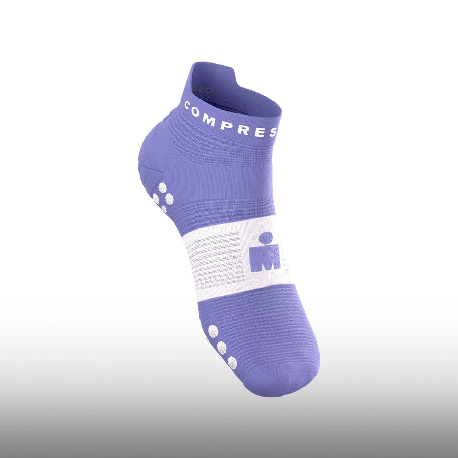 Compressport Pro Racing Socks v4.0 Run Low Ironman 2026 Jacaranda White