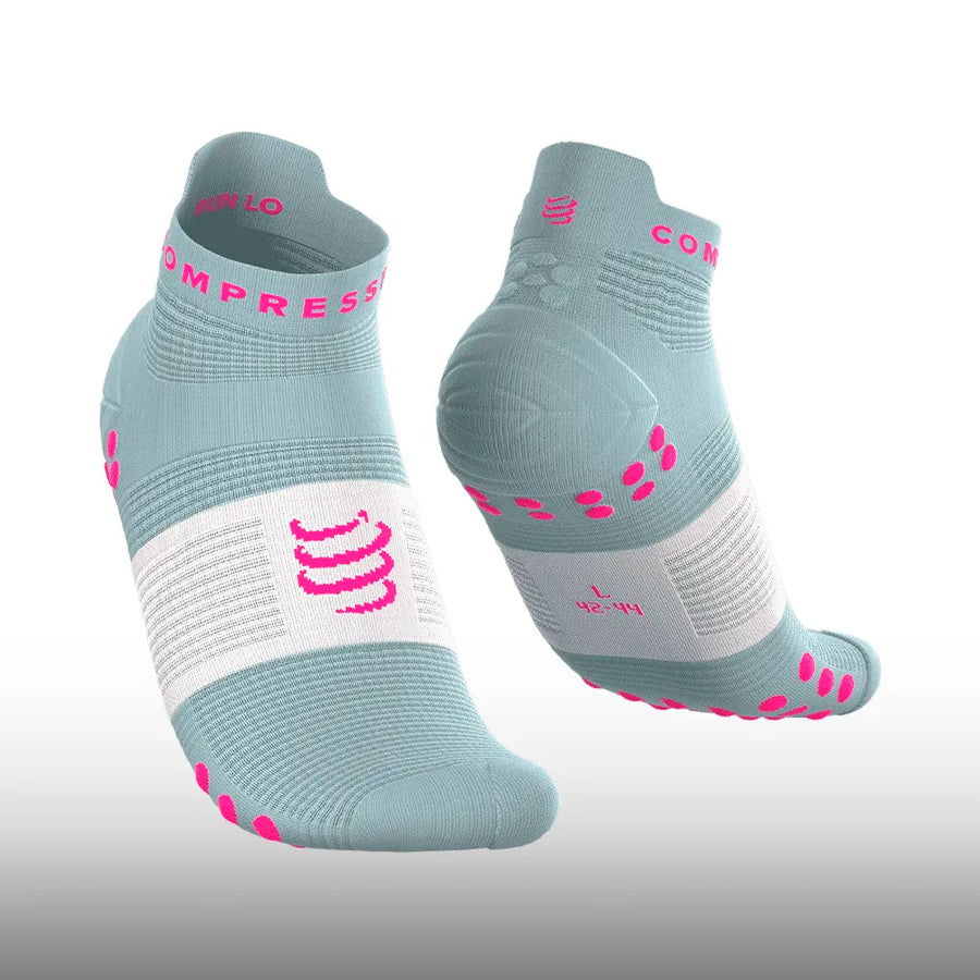 Compressport  Pro Racing Socks v4.0 Run Low Star Ether Neon Pink