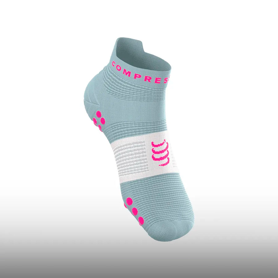 Compressport  Pro Racing Socks v4.0 Run Low Star Ether Neon Pink