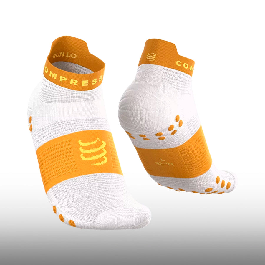 Compressport Pro Racing Socks v4.0 Run Low White Sunflower