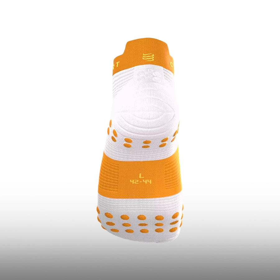 Compressport Pro Racing Socks v4.0 Run Low White Sunflower