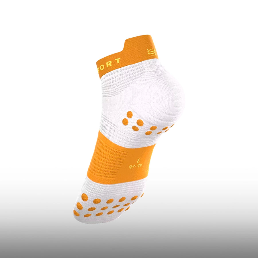 Compressport Pro Racing Socks v4.0 Run Low White Sunflower