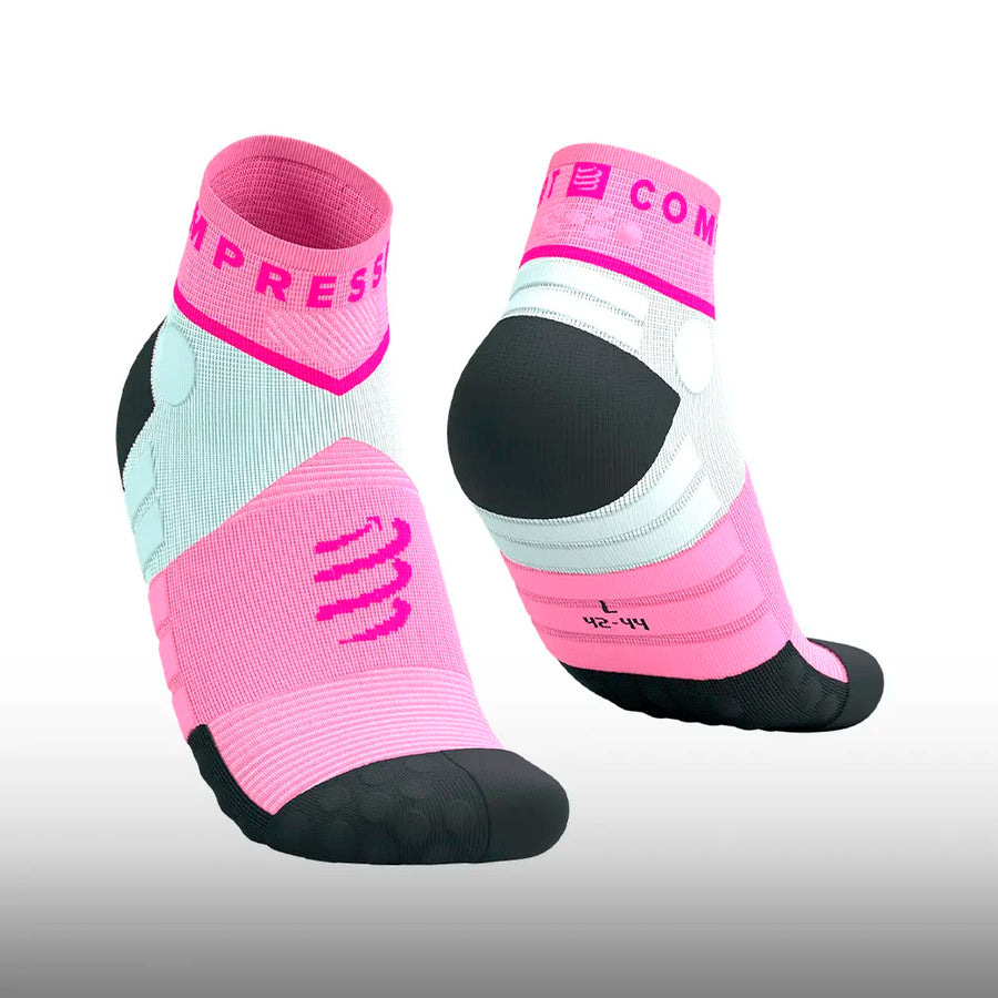 Compressport Ultra Trail Low Socks Begonia Neon Pink