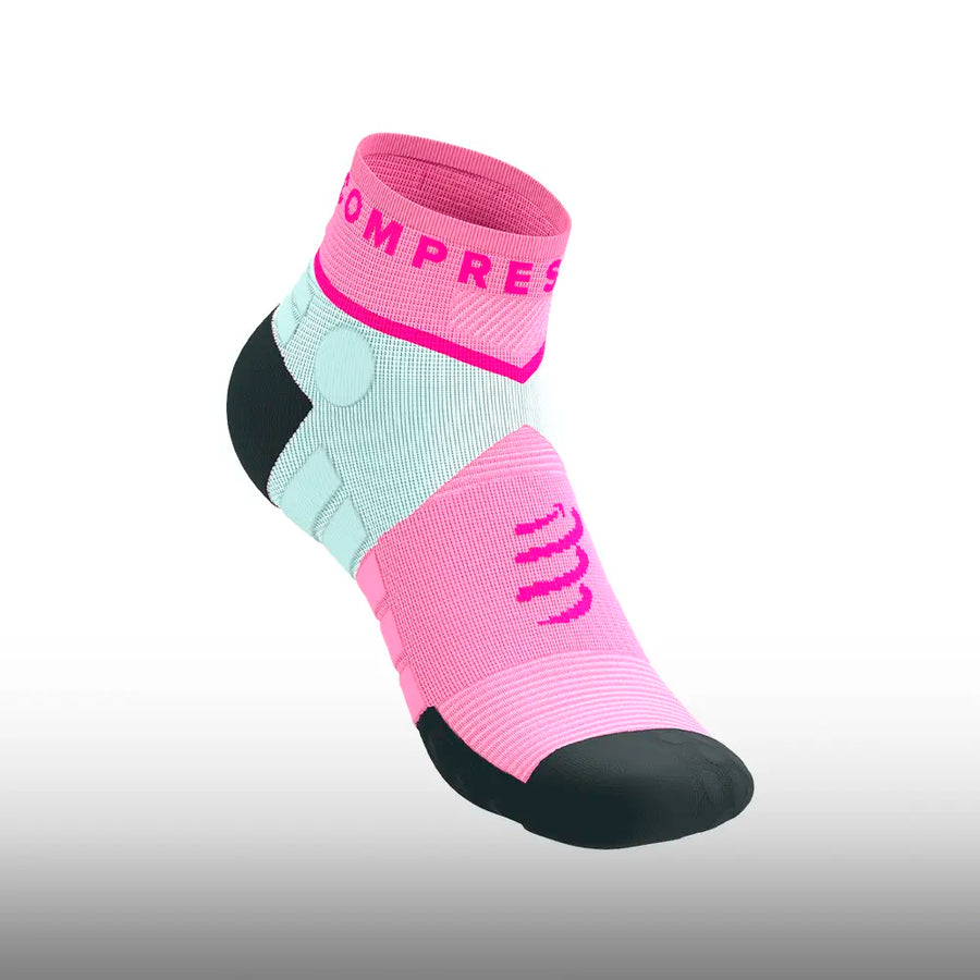 Compressport Ultra Trail Low Socks Begonia Neon Pink