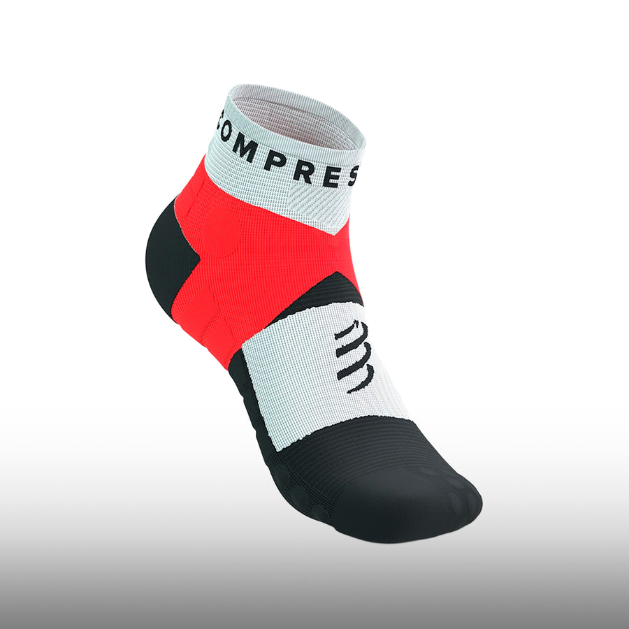 Compressport Ultra Trail Low Socks Fluo Red White