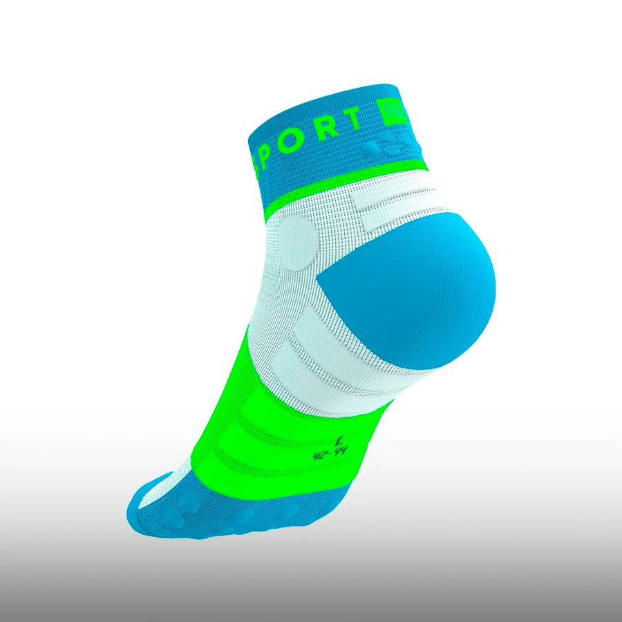 Compressport Ultra Trail Low Socks Norse Blue Neon Green