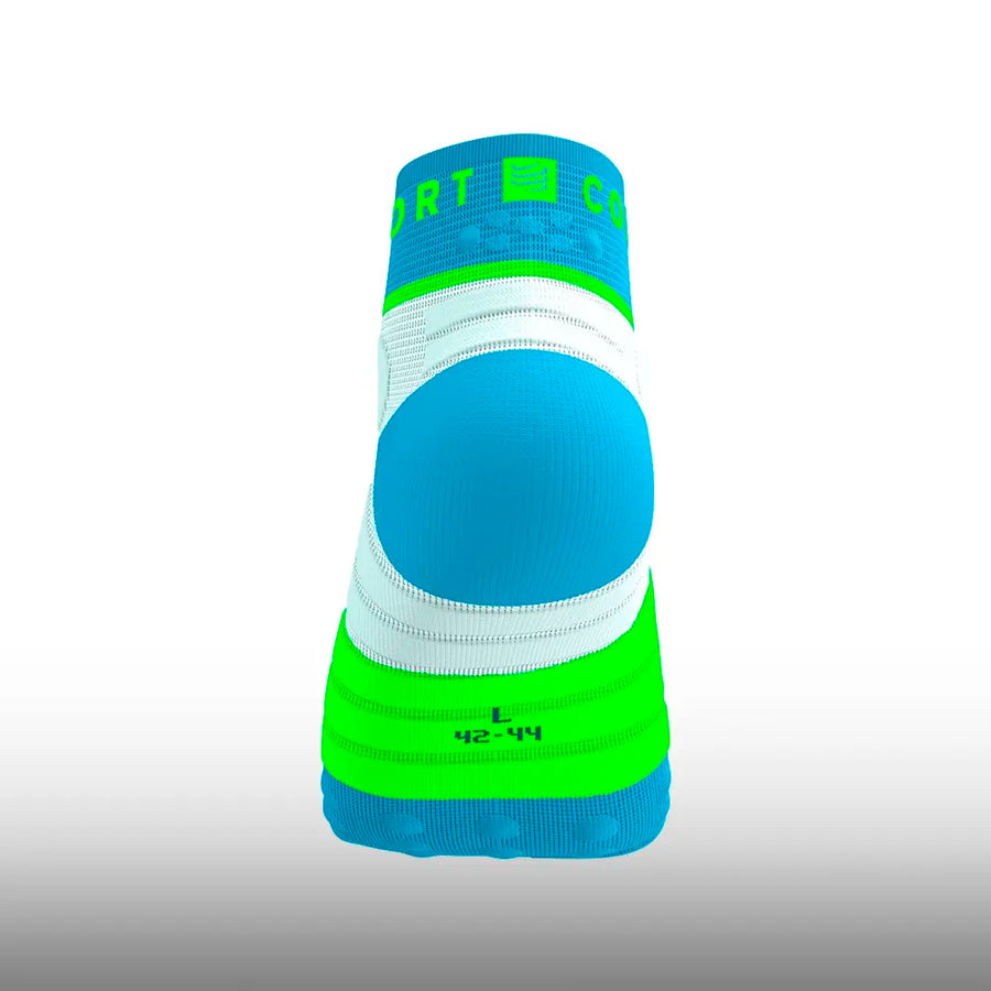 Compressport Ultra Trail Low Socks Norse Blue Neon Green