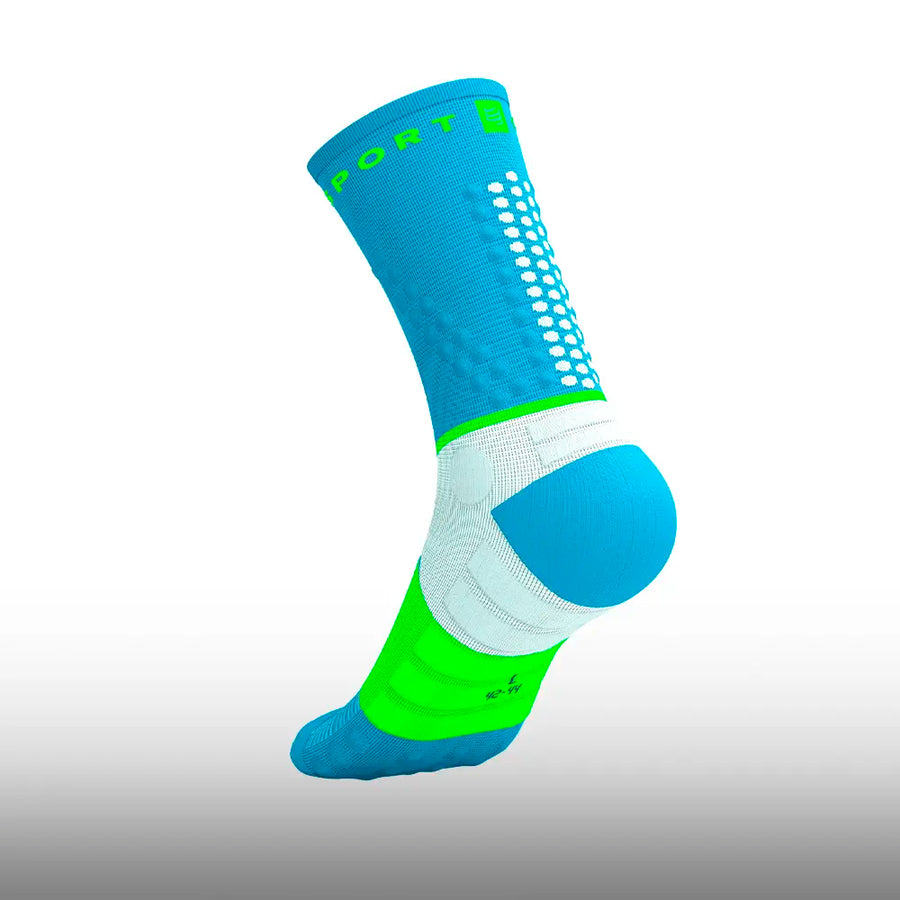 Compressport Ultra Trail Socks V2.0 Norse Blue Neon Green