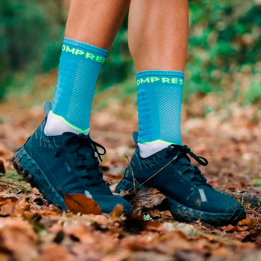 Compressport Ultra Trail Socks V2.0 Norse Blue Neon Green