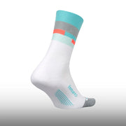 Feetures Elite Light Cushion Mini Crew Aquatic White