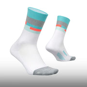 Feetures Elite Light Cushion Mini Crew Aquatic White