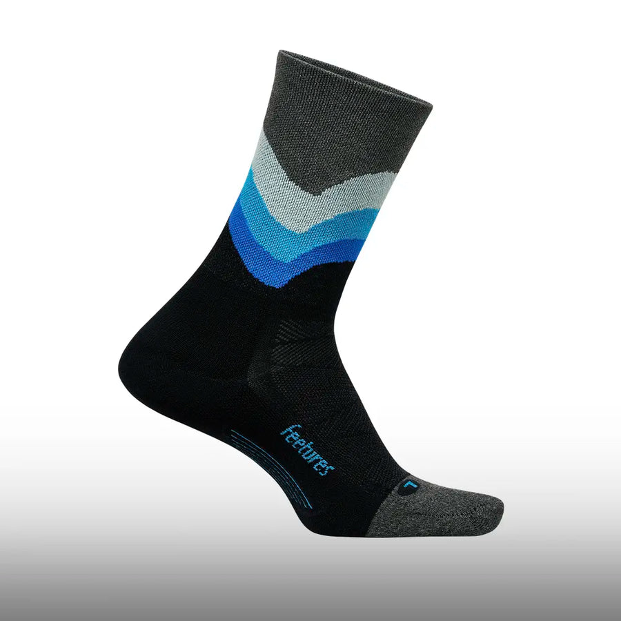 Feetures Elite Light Cushion Mini Crew Black Swell