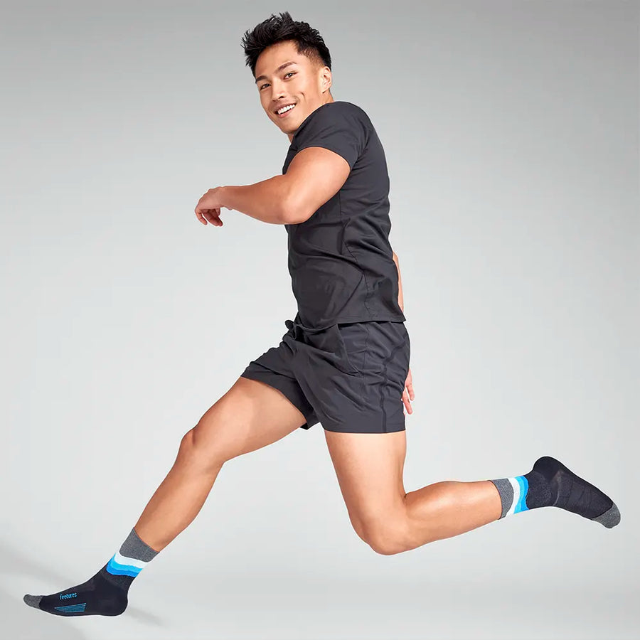 Feetures Elite Light Cushion Mini Crew Black Swell
