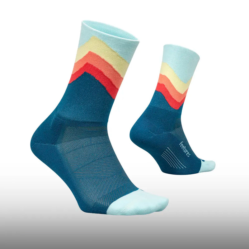 Feetures Elite Light Cushion Mini Crew Blue Swell