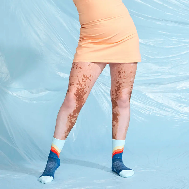 Feetures Elite Light Cushion Mini Crew Blue Swell