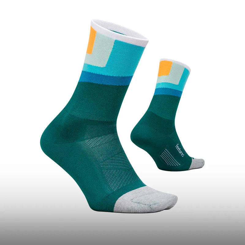 Feetures Elite Light Cushion Mini Crew Breezy Court