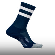 Feetures Elite Light Cushion Mini Crew Navy High Top Stripe