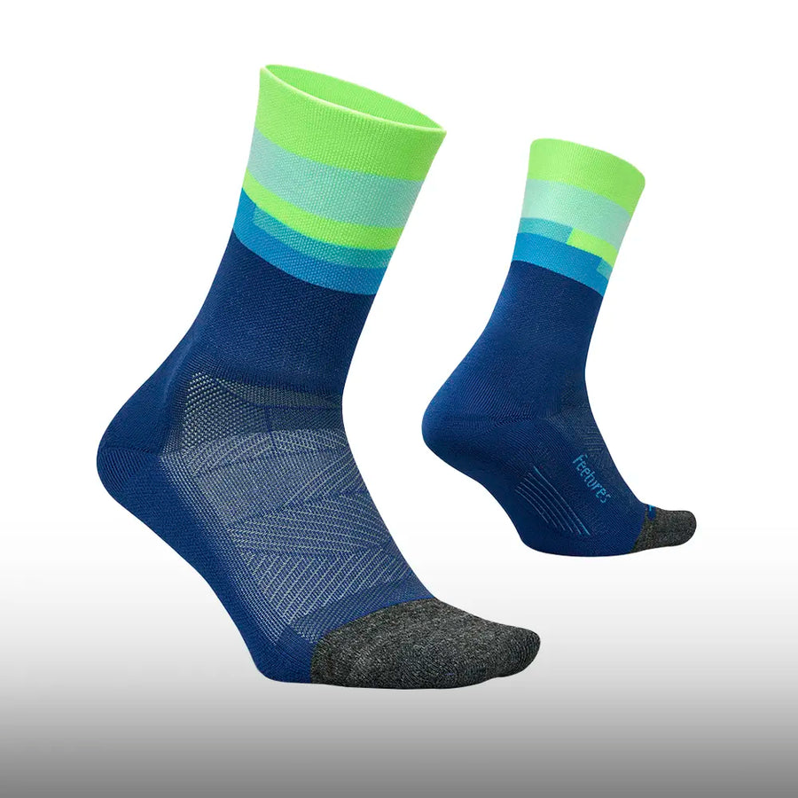 Feetures Elite Light Cushion Mini Crew Surfboard Blue
