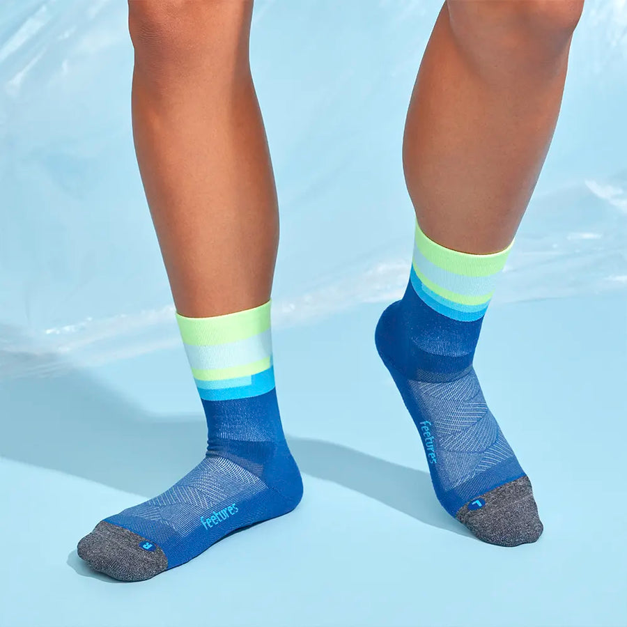 Feetures Elite Light Cushion Mini Crew Surfboard Blue