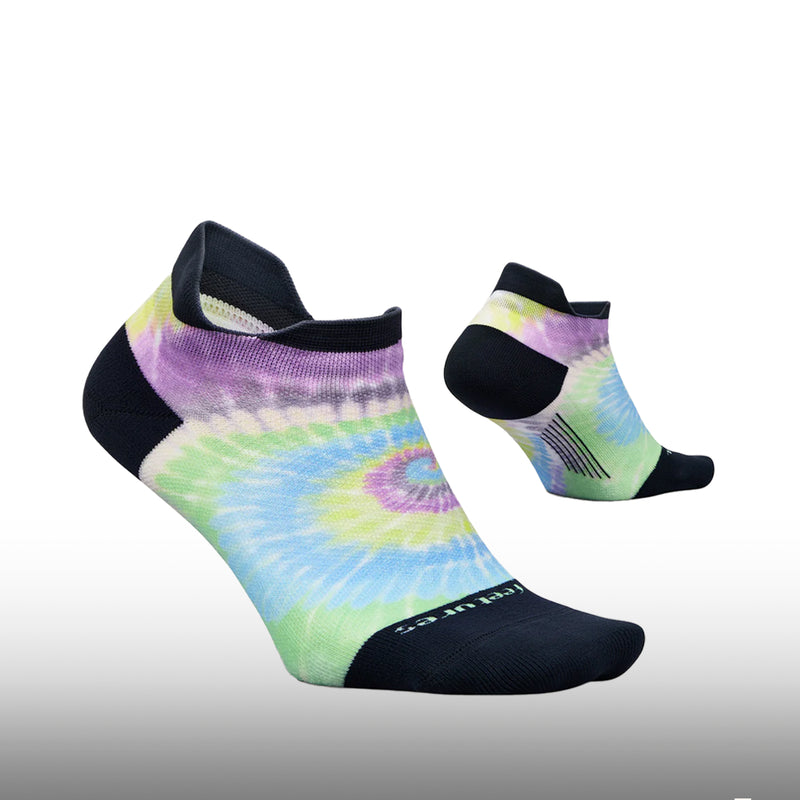 Feetures Elite Light Cushion No Show Tab Lavender Spiral