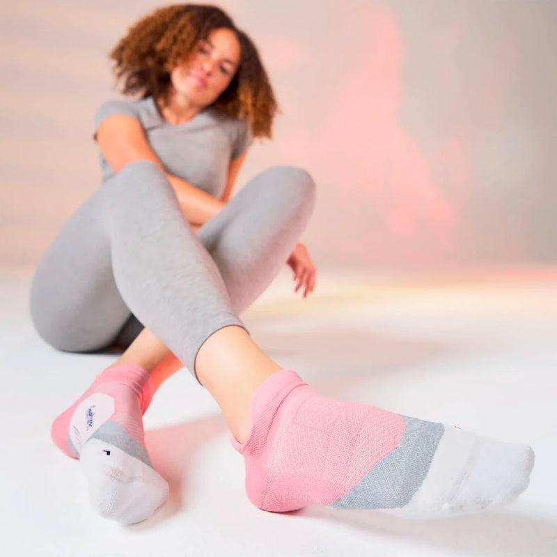 Feetures Elite Light Cushion No Show Tab Pink Orchard