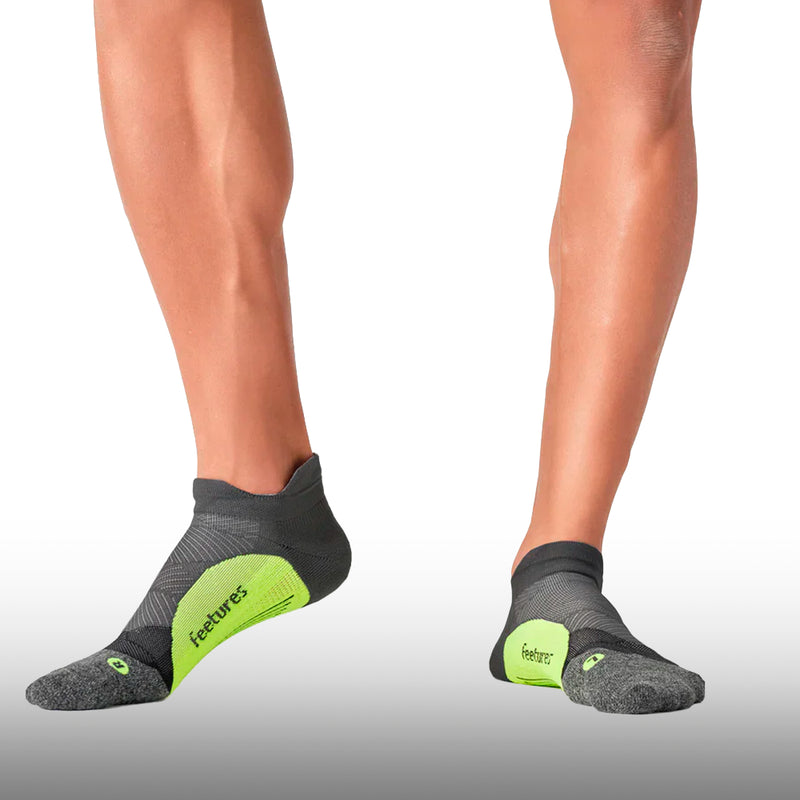 Feetures Elite Light Cushion No Show Tab Socks Midnight Neon