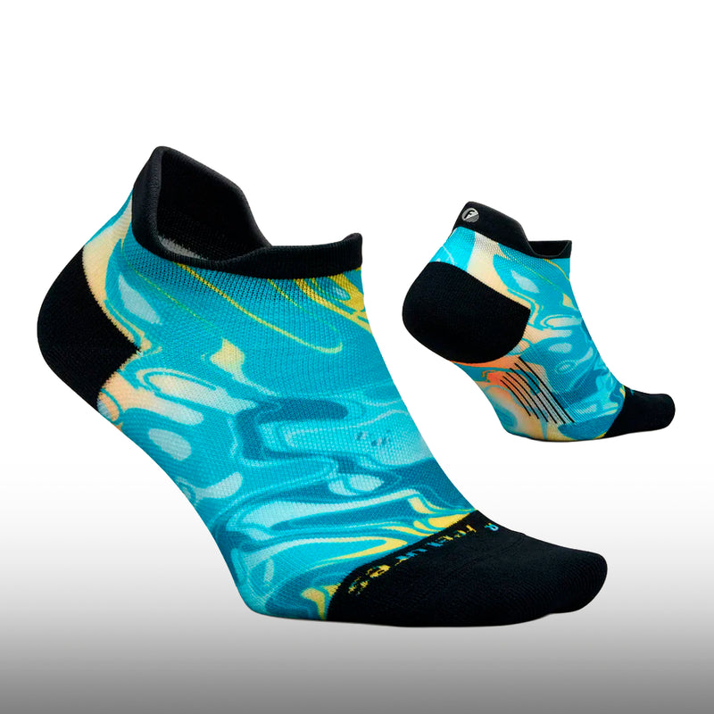 Feetures Elite Light Cushion No Show Tab Sunrise Lagoon