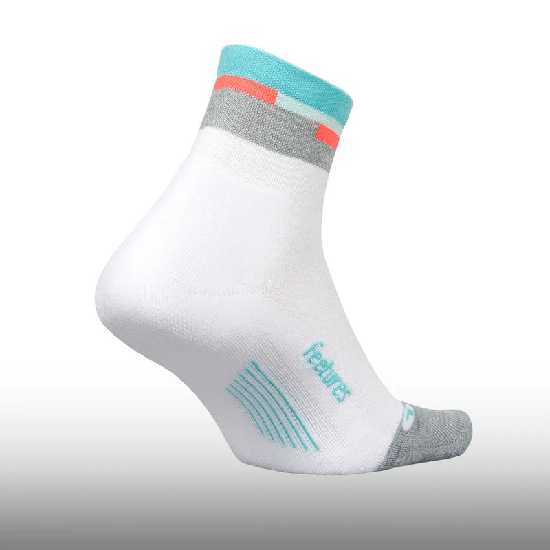 Feetures Elite Light Cushion Quarter Aquatic White