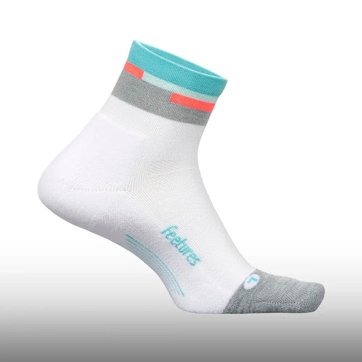 Feetures Elite Light Cushion Quarter Aquatic White