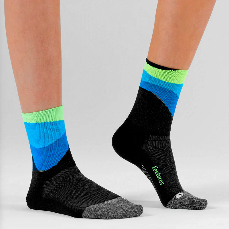 Feetures Elite Ultra Light Mini Crew Rhythmic Black