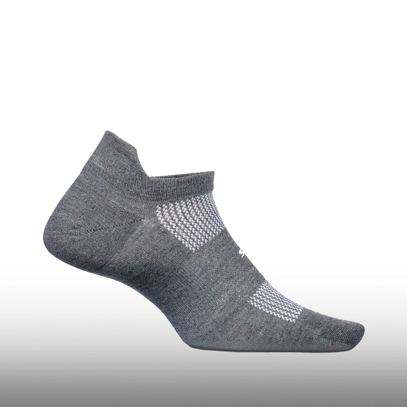 Feetures High Performance Ultra Light No Show Tab Heather Gray